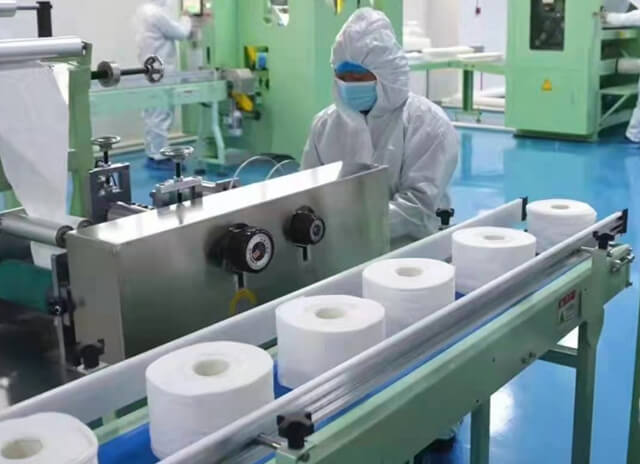 棉柔巾生产流程